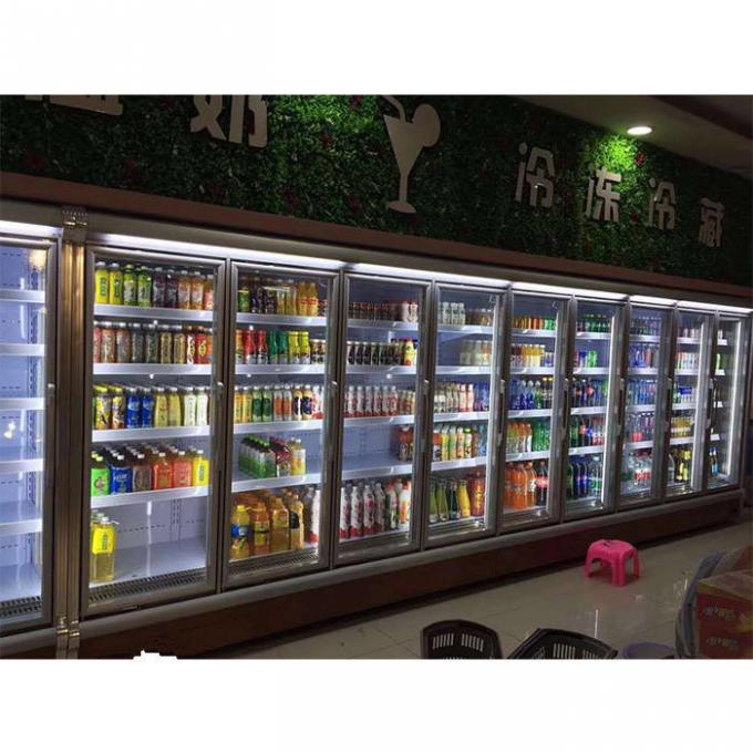 Équipements de réfrigération en verre de supermarché de la porte 380V 1