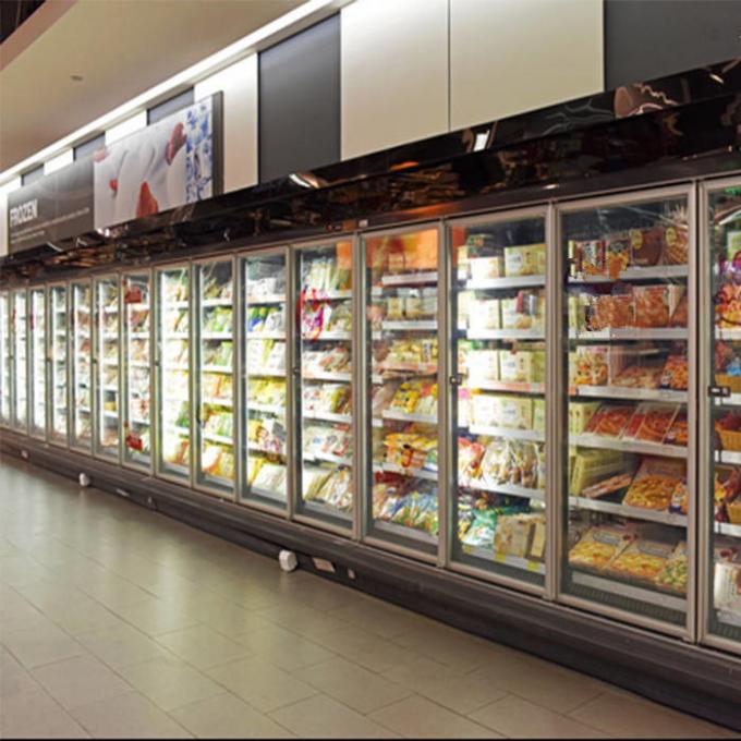 Équipements de réfrigération verticaux du supermarché 1250L 0