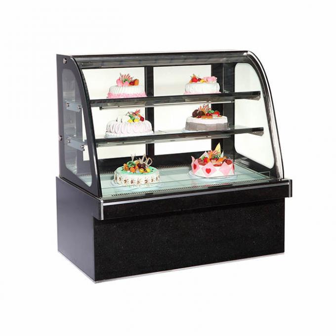 Réfrigérateur d'affichage de boulangerie de Front Curved Glass 1500*760*1250mm 0