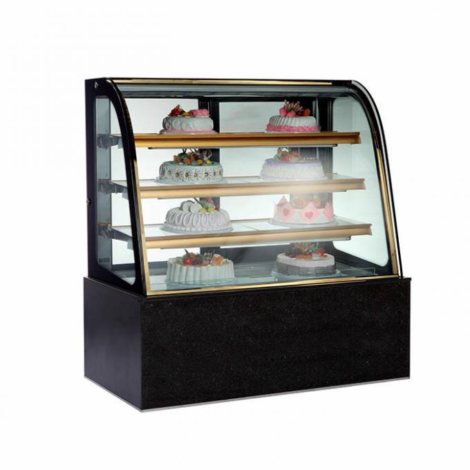 Réfrigérateur d'affichage de boulangerie de Front Curved Glass 1500*760*1250mm 1