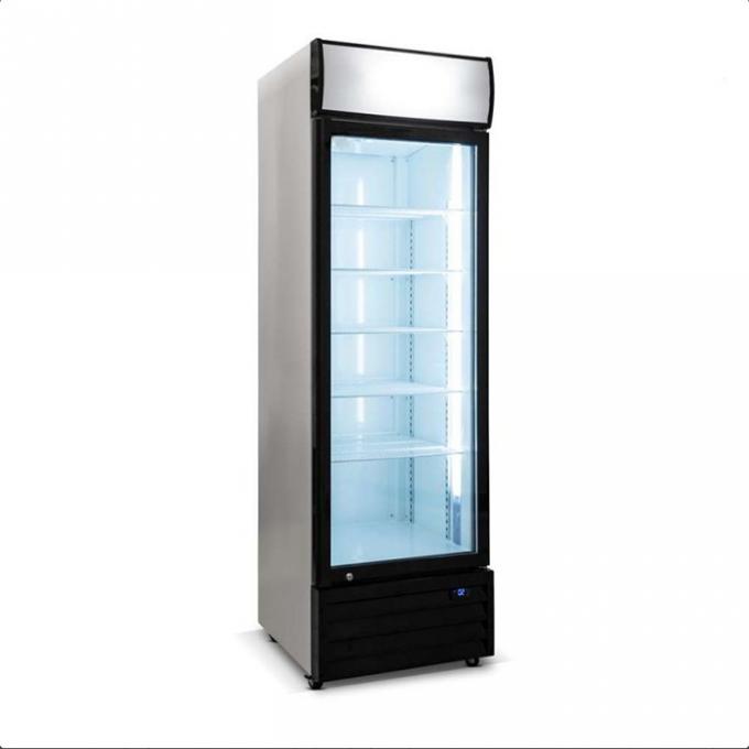 Fan refroidissant le refroidisseur en verre commercial d'affichage d'épicerie des refroidisseurs 360L de porte 0