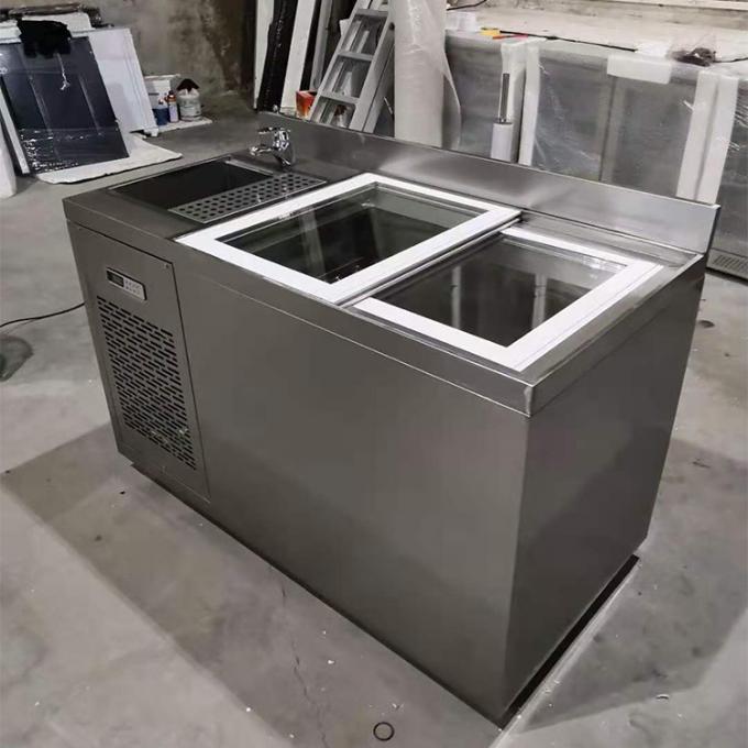 réfrigérateur de 1.5m 5ft solides solubles Undercounter avec la porte coulissante 0