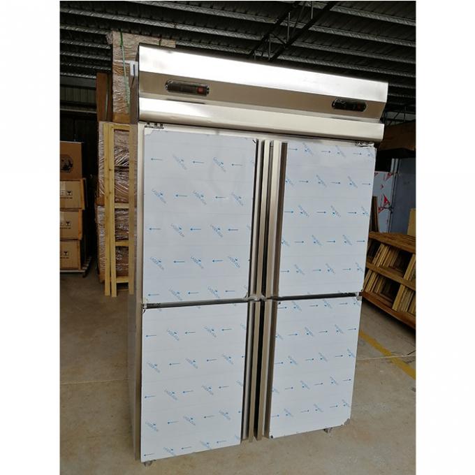 4 congélateur de réfrigérateur commercial d'acier inoxydable de la porte 300W 0
