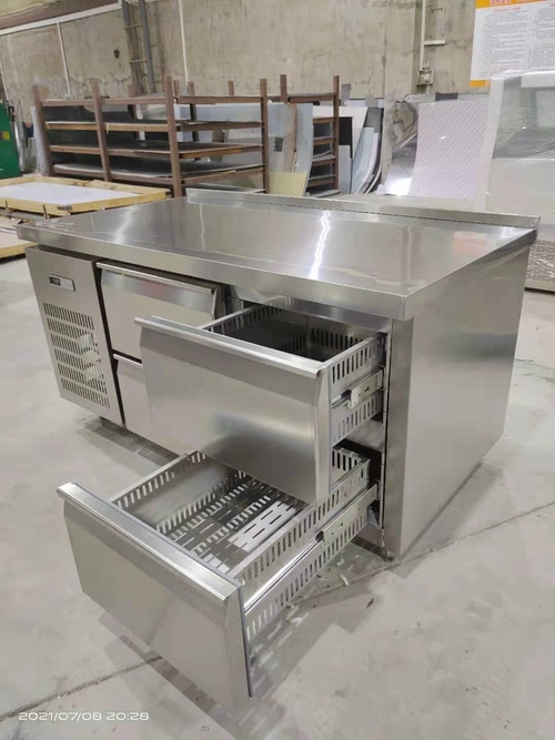 Dernière affaire concernant Adapté aux besoins du client ! Réfrigérateur 5ft d'Undercounter de 4 tiroirs pour le client ukrainien