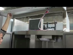 Réfrigérateur en acier inoxydable commercial de 4 portes 300W congélateur