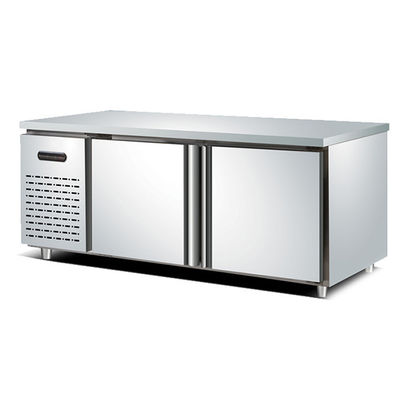 2 congélateur de réfrigérateur commercial d'acier inoxydable de la porte 1.8m
