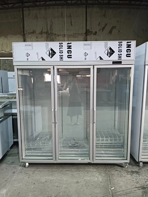 Display de boissons commerciales réfrigérateur 3 portes vitrées refroidisseur vertical 110V 60Hz