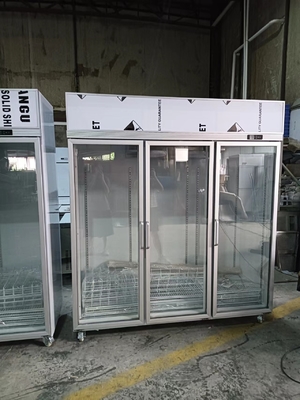 Display de boissons commerciales réfrigérateur 3 portes vitrées refroidisseur vertical 110V 60Hz