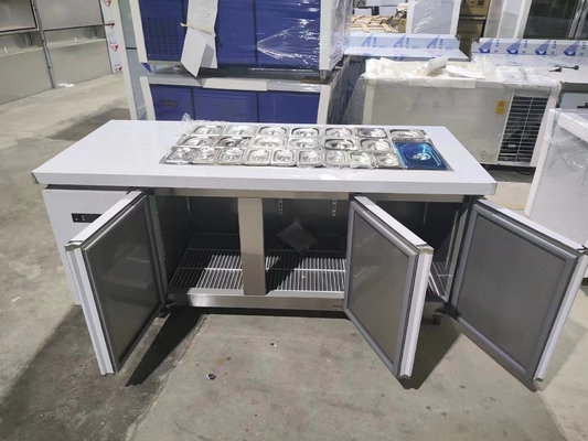 300L sous le comptoir réfrigérateur de salade table commerciale pour la cuisine restaurant