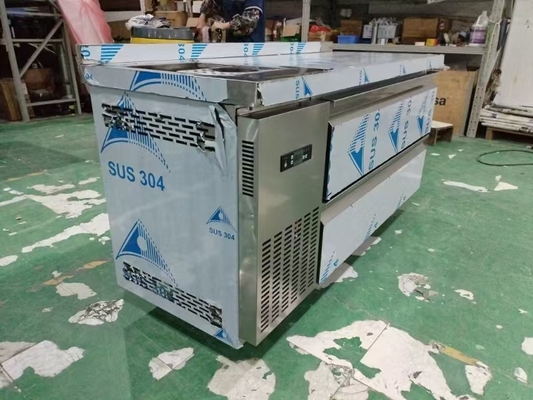 Réfrigérateur commercial sur mesure 60 &quot; Réfrigérateur sous comptoir w / 2 tiroirs 115v 304 argent