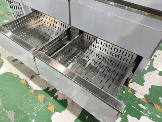 Réfrigérateur sous-sol commercial 4 tiroirs avec backsplash Table de cuisine personnalisée