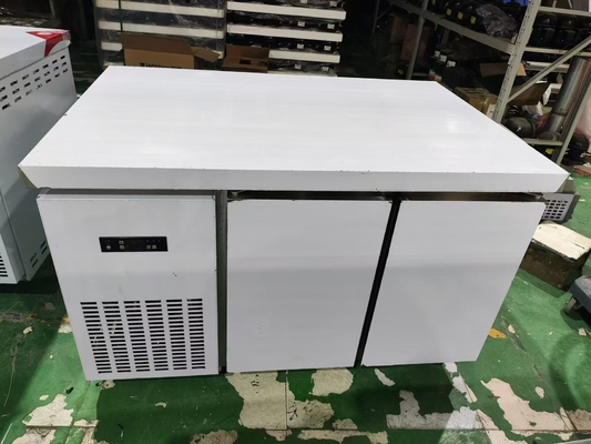 1.2M Commercial sous-sol réfrigérateur réfrigérateur bureau pour la cuisine Guangzhou usine table de travail en acier inoxydable