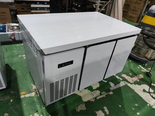 1.2M Commercial sous-sol réfrigérateur réfrigérateur bureau pour la cuisine Guangzhou usine table de travail en acier inoxydable