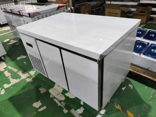 1.2M Commercial sous-sol réfrigérateur réfrigérateur bureau pour la cuisine Guangzhou usine table de travail en acier inoxydable
