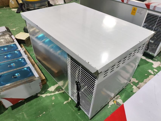 1.2M Commercial sous-sol réfrigérateur réfrigérateur bureau pour la cuisine Guangzhou usine table de travail en acier inoxydable
