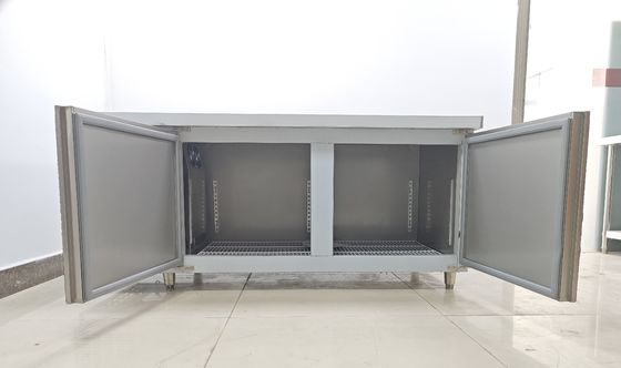 1.8M Chiller sous comptoir Banque de travail de réfrigérateur commercial pour cuisine Table en acier inoxydable