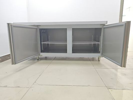 1.8M Chiller sous comptoir Banque de travail de réfrigérateur commercial pour cuisine Table en acier inoxydable
