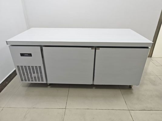 1.8M Chiller sous comptoir Banque de travail de réfrigérateur commercial pour cuisine Table en acier inoxydable