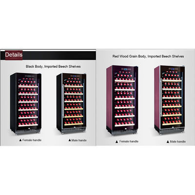 Refroidisseur commercial de refroidissement direct d'affichage de vin de 105W 188L