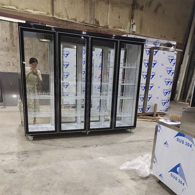portée 2500L dans le réfrigérateur en verre de porte du refroidisseur 4 pour l'épicerie