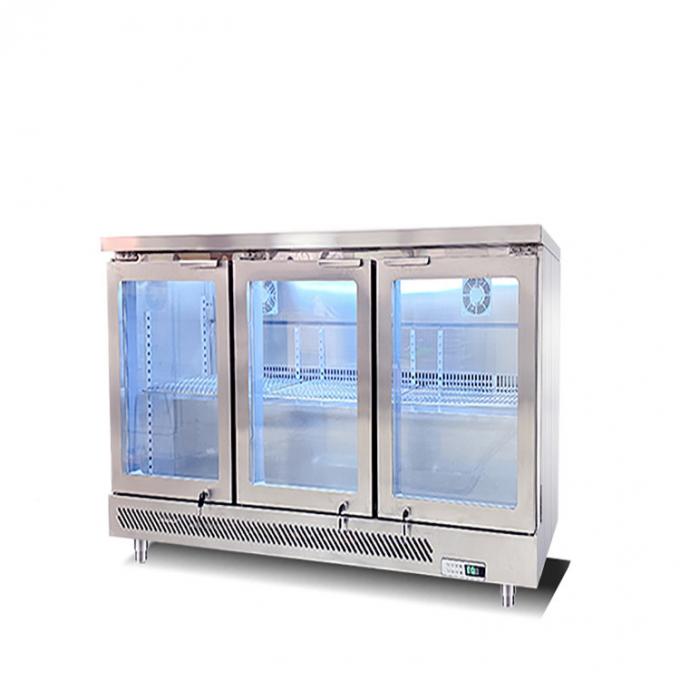 refroidissement commercial de fan du congélateur de réfrigérateur de la porte 220W en verre triple 220V 50Hz 1