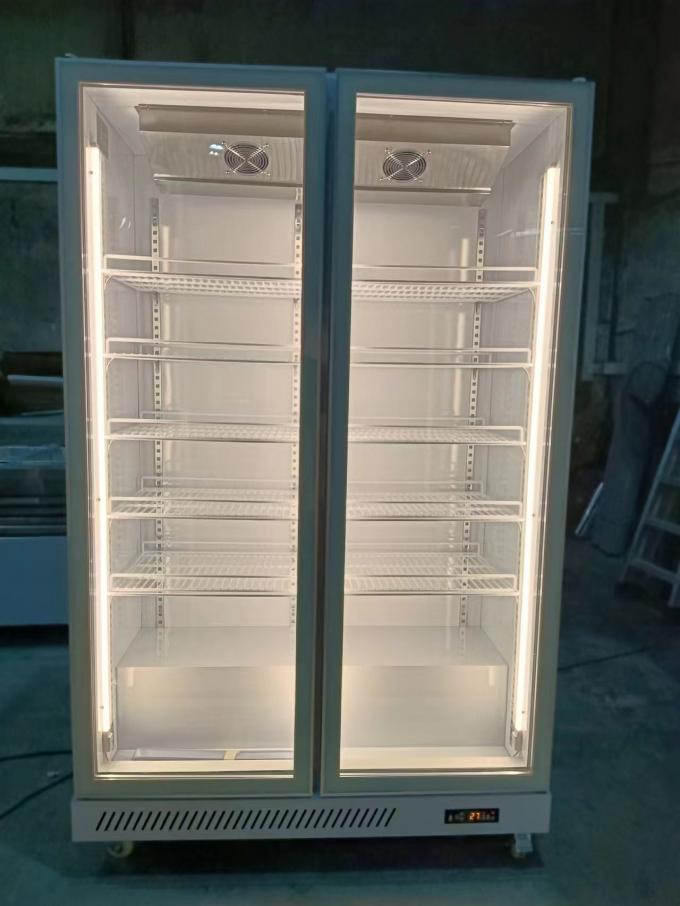 Chiller de porte en verre commercial de 1000L avec réfrigérant R290 0