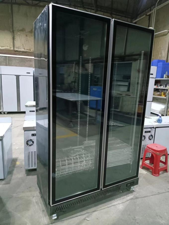 2 portes en verre affichage de boissons réfrigérateur réfrigérateur commercial vertical 1