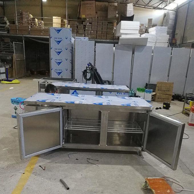 2 congélateur de réfrigérateur commercial d'acier inoxydable de la porte 1.8m 2