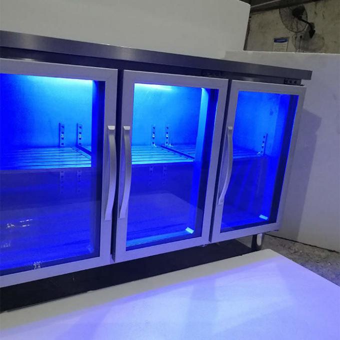 Congélateur de réfrigérateur commercial d'acier inoxydable de la CE 550L 1