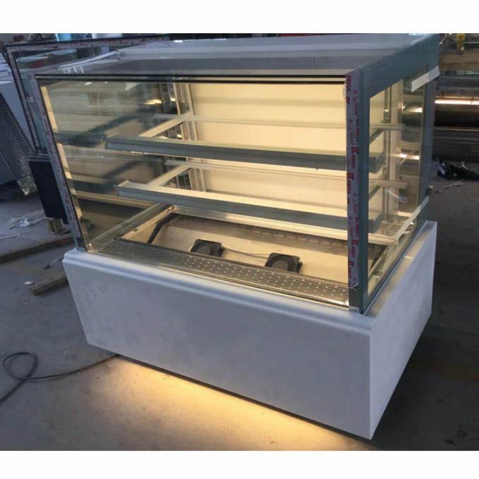 Refroidisseur de marbre en verre d'affichage de boulangerie de la CE de finition de trois couches 0