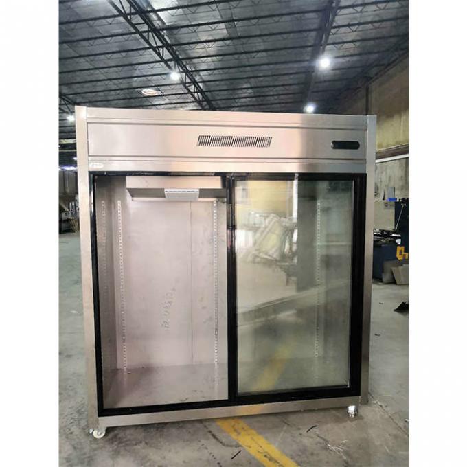 Congélateur de réfrigérateur commercial en verre de la porte de glissement 900W 1300L 2