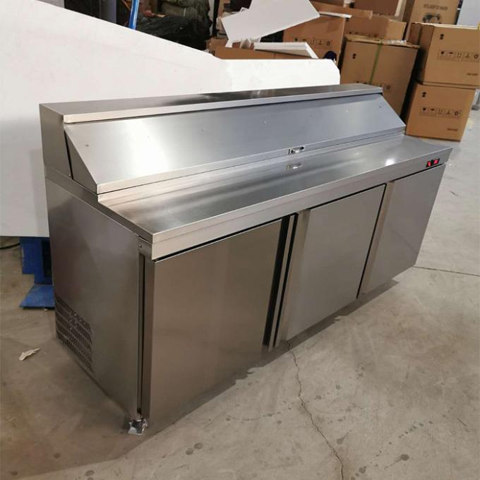 Congélateur de réfrigérateur commercial de l'affichage 300W de salade 0