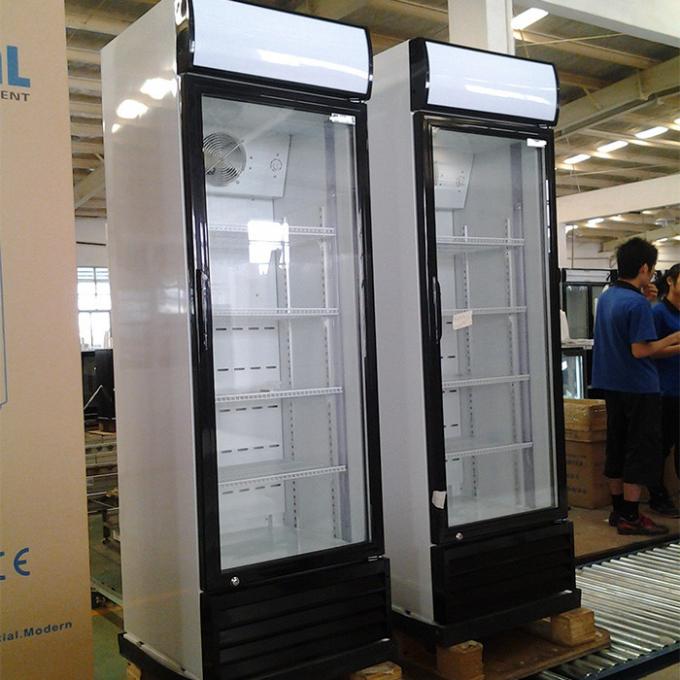 Réfrigérateur en verre simple droit de la porte 360L de CB pour la boisson 0