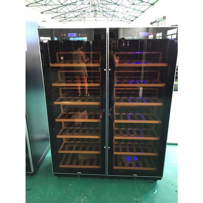 Le CE a articulé le réfrigérateur en verre d'affichage de vin de bouteilles de la porte 110 0