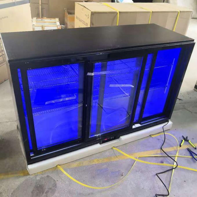 3 porte 330L sous le contre- réfrigérateur de barre avec la lumière bleue 0
